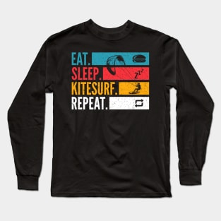 Eat Sleep Kitesurf Repeat Kitesurfing Long Sleeve T-Shirt